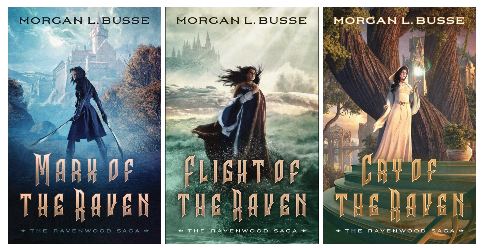 Books 1, 2, and 3 of the Ravenwood Saga by Morgan L. Busse